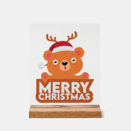 Een heel prettig kerstfeest acryl bord