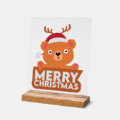 Een heel prettig kerstfeest acryl bord (Hoek)