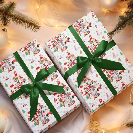 Een heel prettig kerstfeest. inpakpapier vel