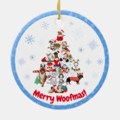 Een heel prettig kerstfeest. keramisch ornament (Achterkant)