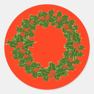 Een heel prettig kerstfeest ronde sticker