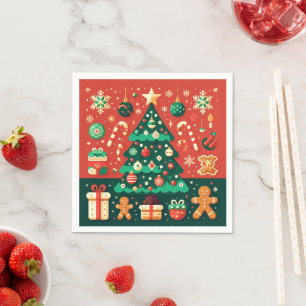 Een heel prettig kerstfeest servet