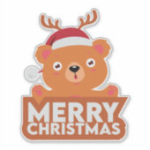 Een heel prettig kerstfeest sticker (Voorkant)