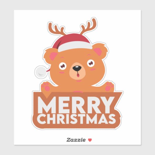 Een heel prettig kerstfeest sticker (Vel)