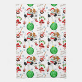 Een heel prettige Cavalier King Charles Kerstmis Theedoek (Verticaal)