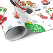 Een heel prettige Cavalier King Charles kerstrapp Cadeaupapier (Rol Hoek)