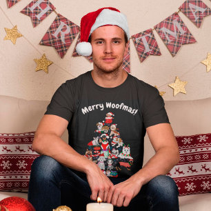 Een heel prettige Doggie-kersttjirt T-shirt