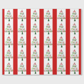Een heel prettige kerstboom cadeaupapier (Vlak)