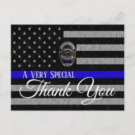 EEN HEEL SPECIAAL DANK JULLUIE STEUN POLITIE POSTK BRIEFKAART