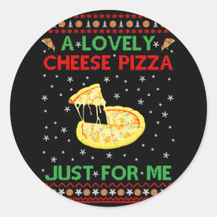 Een heerlijk kaaspizza shirt alleen grappig Kevin Ronde Sticker