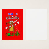 Een heerlijk kerstfeest op 25 december visitekaartje (Voorkant /achterkant)