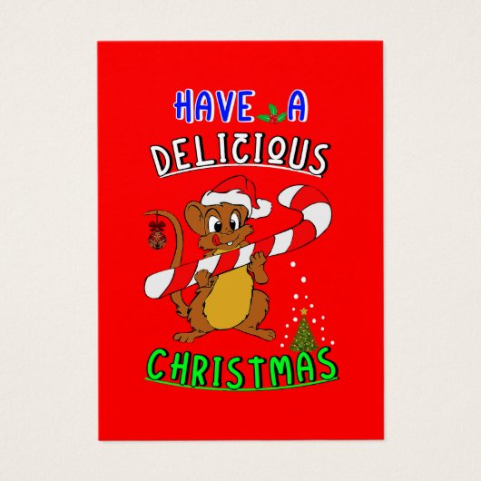 Een heerlijk kerstfeest op 25 december visitekaartje (Voorkant)