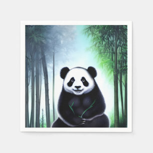 Een heerlijk kleine Panda-Beer. Servet