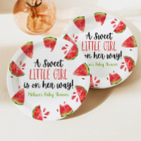 Een heerlijk meisje met watermeloen Baby shower