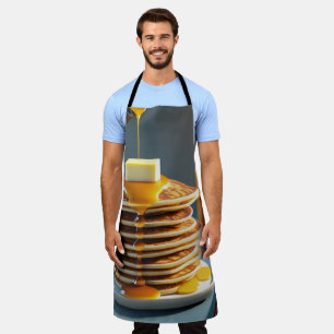 Een heerlijk ontbijt met pluizige pannenkoeken schort