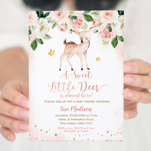 Een heerlijk roze Baby shower Kaart