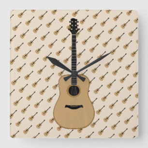 Een heerlijke gitaar vierkante klok