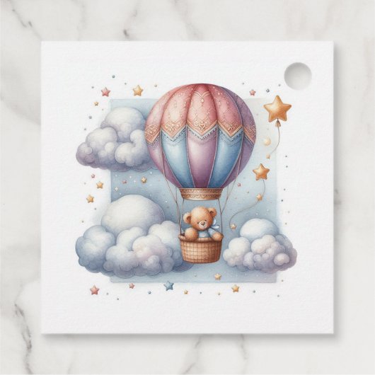 Een heerlijke heteluchtballon bedankjes labels (Achterkant)