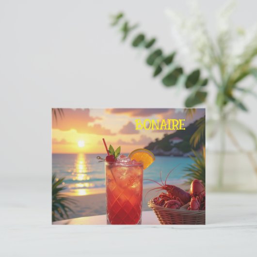 Een heerlijke middag op Bonaire Feestdagenkaart (Staand voorkant)