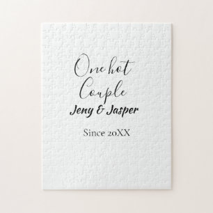 Een heet stel voeg naam toe sinds 20XX jaar datum Legpuzzel