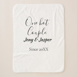 Een heet stel voeg naam toe sinds 20XX jaar datum Sherpa Deken