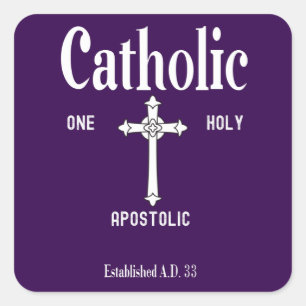 Één Heilige Katholieke Apostolische Kerk Vierkante Sticker