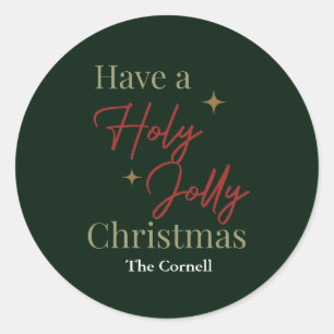 Een heilige kerst ronde sticker