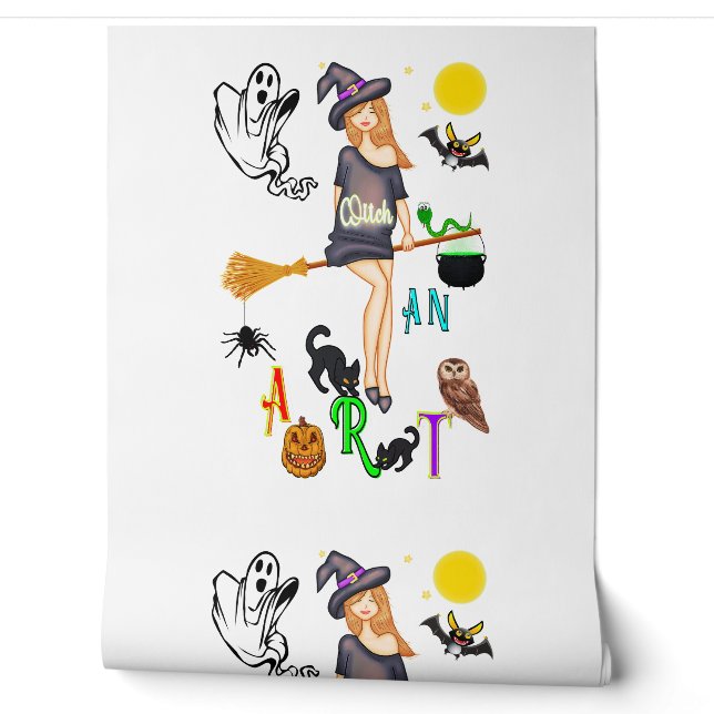Een heks kunst behang (Afrollen)