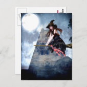 Een heks op een kamer (Briefkaart) Briefkaart (Voorkant / Achterkant)