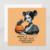 Een heks zijn is het beste compliment vanavond. kaart (Voorkant / Achterkant)