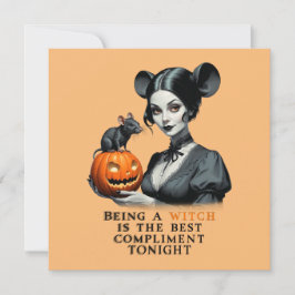 Een heks zijn is het beste compliment vanavond. kaart