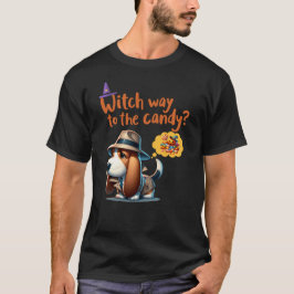 Een heksenpad naar het snoep? Grappig Halloween T-shirt