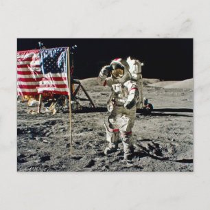 Een heldengroet van Apollo 17 Briefkaart