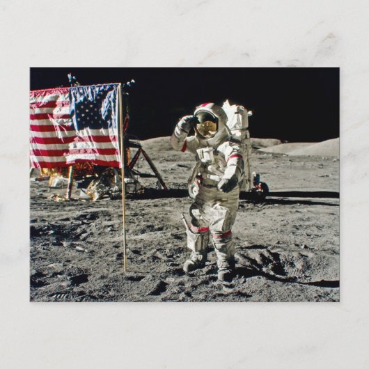 Een heldengroet van Apollo 17 Briefkaart (Voorkant)