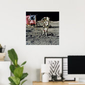 Een heldengroet van Apollo 17 Poster (Thuiskantoor)