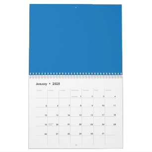 Een heldere blauwe lucht zonder wolken vult de hel kalender