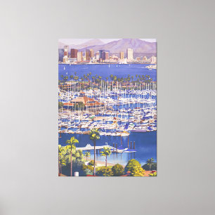 Een heldere dag in San Diego Canvas Afdruk