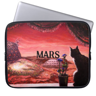 Een hele nieuwe wereld - Sci-Fi - Kat op Mars Laptop Sleeve