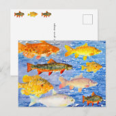 Een heleboel vis in het Zee Briefkaart (Voorkant / Achterkant)