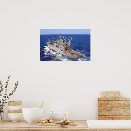 Een helikopter ruimt de cockpit poster (Keuken)