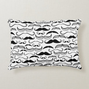Een herenclub. Mustache patroon 2 Accent Kussen