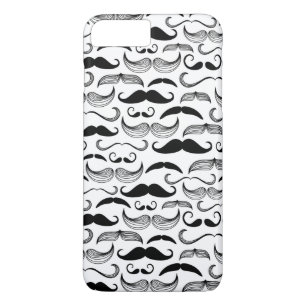 Een herenclub. Mustache patroon 2 iPhone 8 Plus / 7 Plus Hoesje