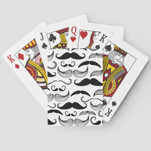 Een herenclub. Mustache patroon 2 Pokerkaarten (Achterkant)