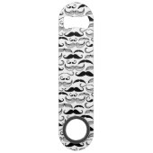 Een herenclub. Mustache patroon 2 Speed Flessenopener (Achterkant)