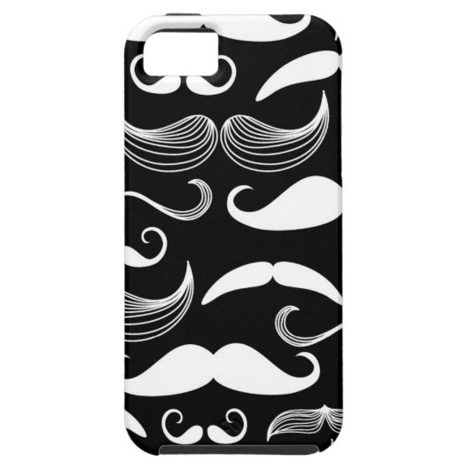 Een herenclub. Mustache patroon Case-Mate iPhone Case (Achterkant)