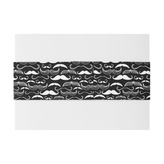 Een herenclub. Mustache patroon Uitnodigingen Wikkel (Achterkant Voorbeeld)