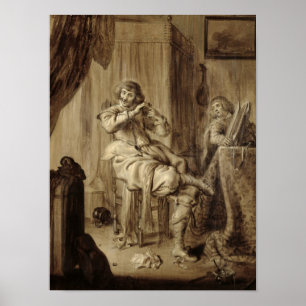 Een herenman in zijn Toilet, 1660 Poster