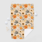 Een Herfst Floral serie ontwerp 1 Golfhanddoek (Insitu)