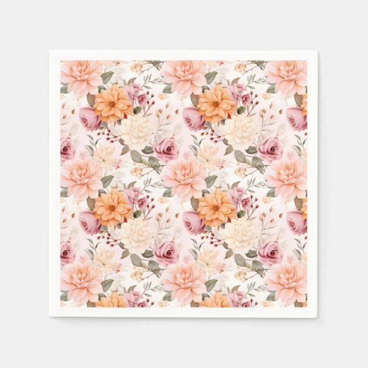 Een Herfst Floral Series Design 2 Servet (Voorkant)