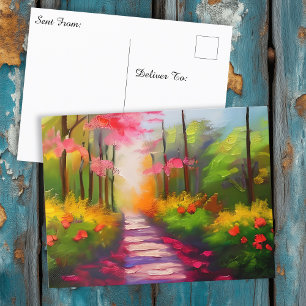 Een  Herfst wandelroute Briefkaart